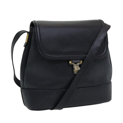 Bally Vintage Shoulder Bag Leather, BLACK, LEATHER, Shoulder bag