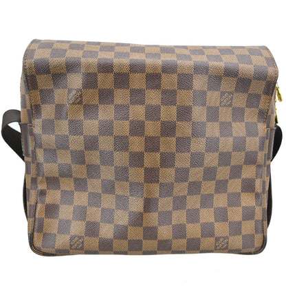 Louis Vuitton Naviglio Handbag Damier, Brown, Canvas, Shoulder Bag