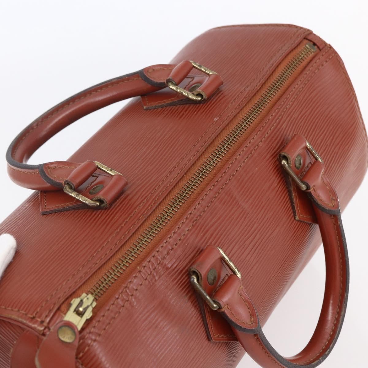 Louis Vuitton Speedy Handbag Epi Leather, BROWN, LEATHER, Handbag