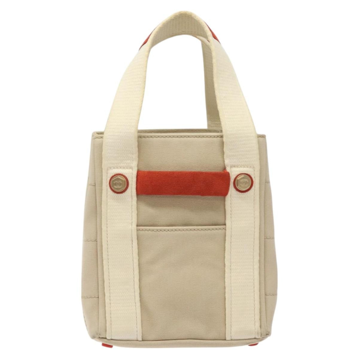 Chanel Chocolate Bar Coco Mark handbag Canvas, BEIGE, CANVAS, Handbag