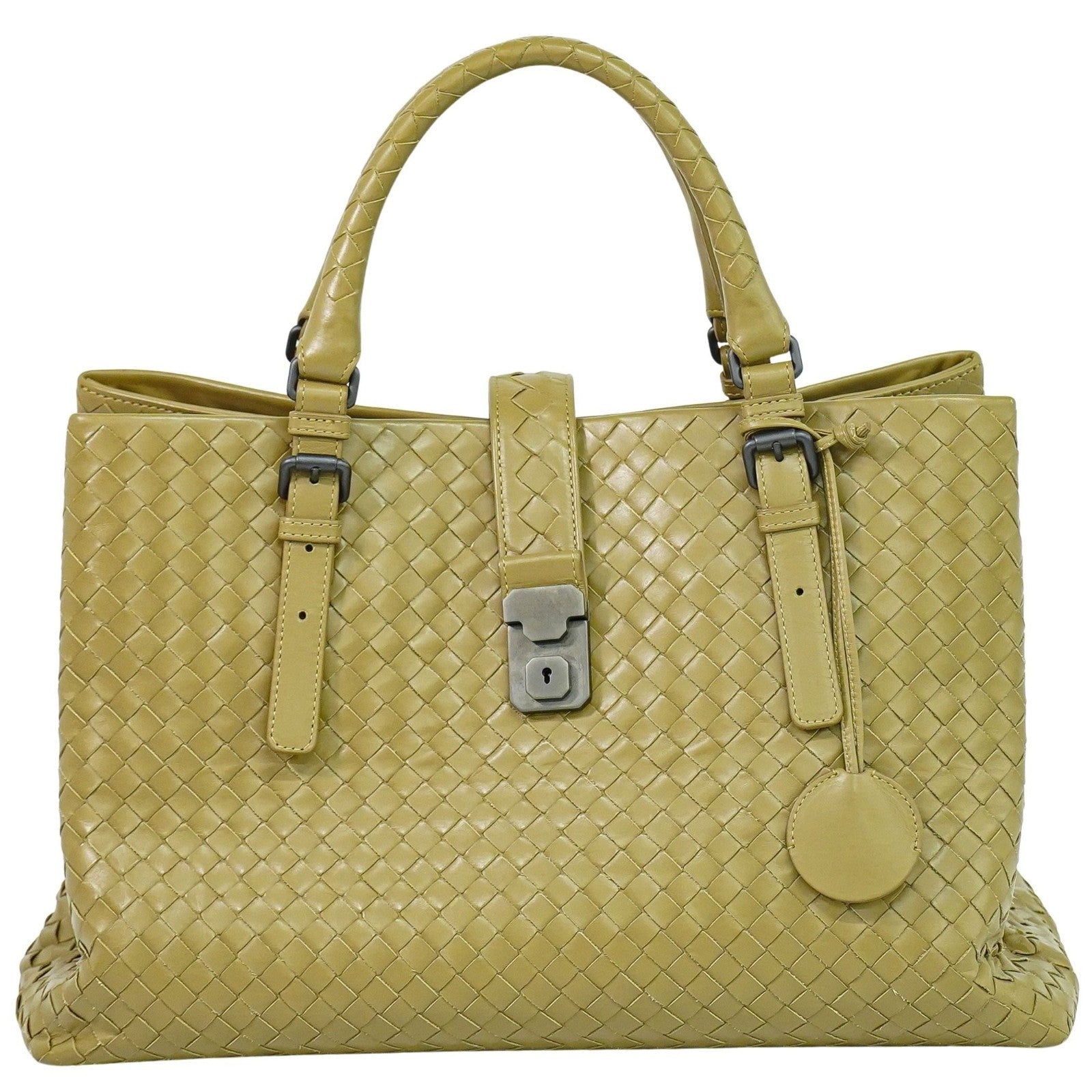 Bottega Veneta Roma Bag Intrecciato Nappa, BROWN, LEATHER, Tote bag