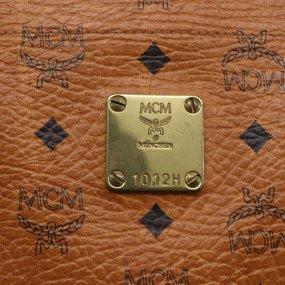 MCM Visetos Shoulder bag PVC, BROWN, CANVAS, Shoulder bag