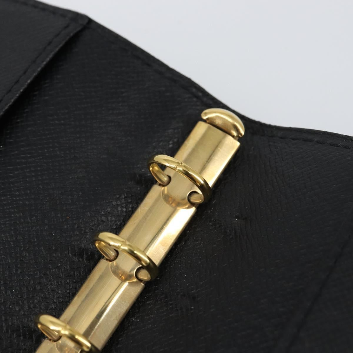 Louis Vuitton Agenda Cover Epi Leather, BLACK, LEATHER, Wallets