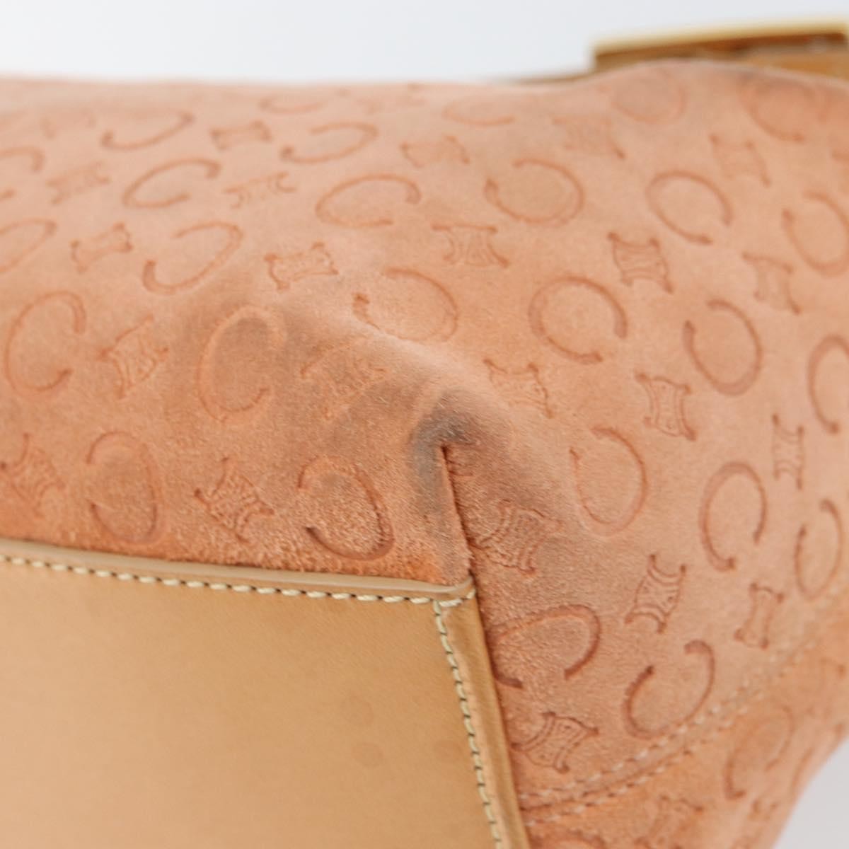 Celine C Macadam Shoulder bag Suede, ORANGE, SUEDE, Shoulder bag