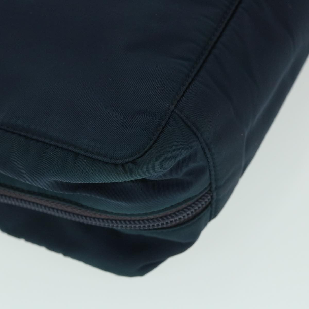 Prada Double Zip Wristlet Pouch Tessuto, NAVY, NYLON, Clutche & pouche