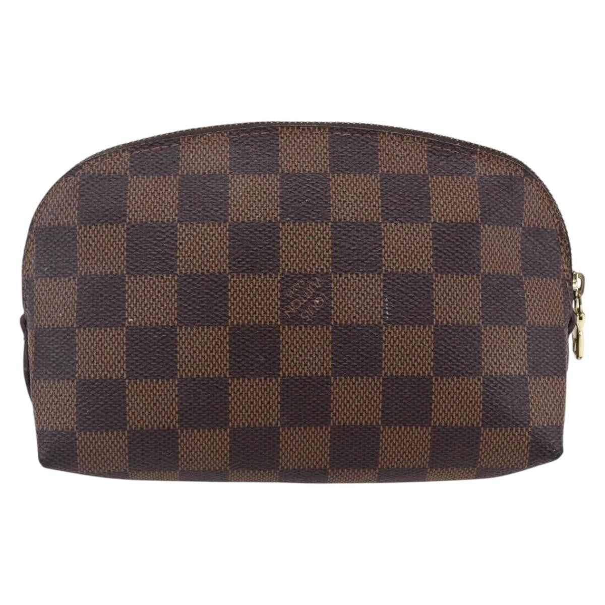 Louis Vuitton Cosmetic Pouch Damier, BROWN, CANVAS, Clutche & pouche