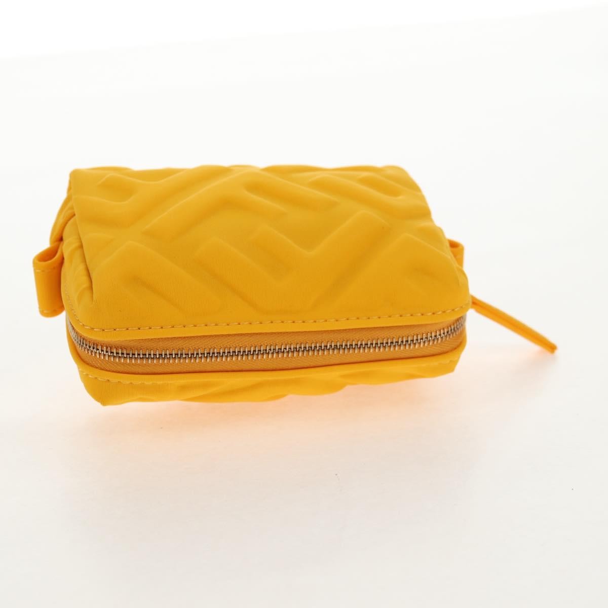 Fendi FF Logo Pouch Nylon, GOLD, NYLON, Clutche & pouche