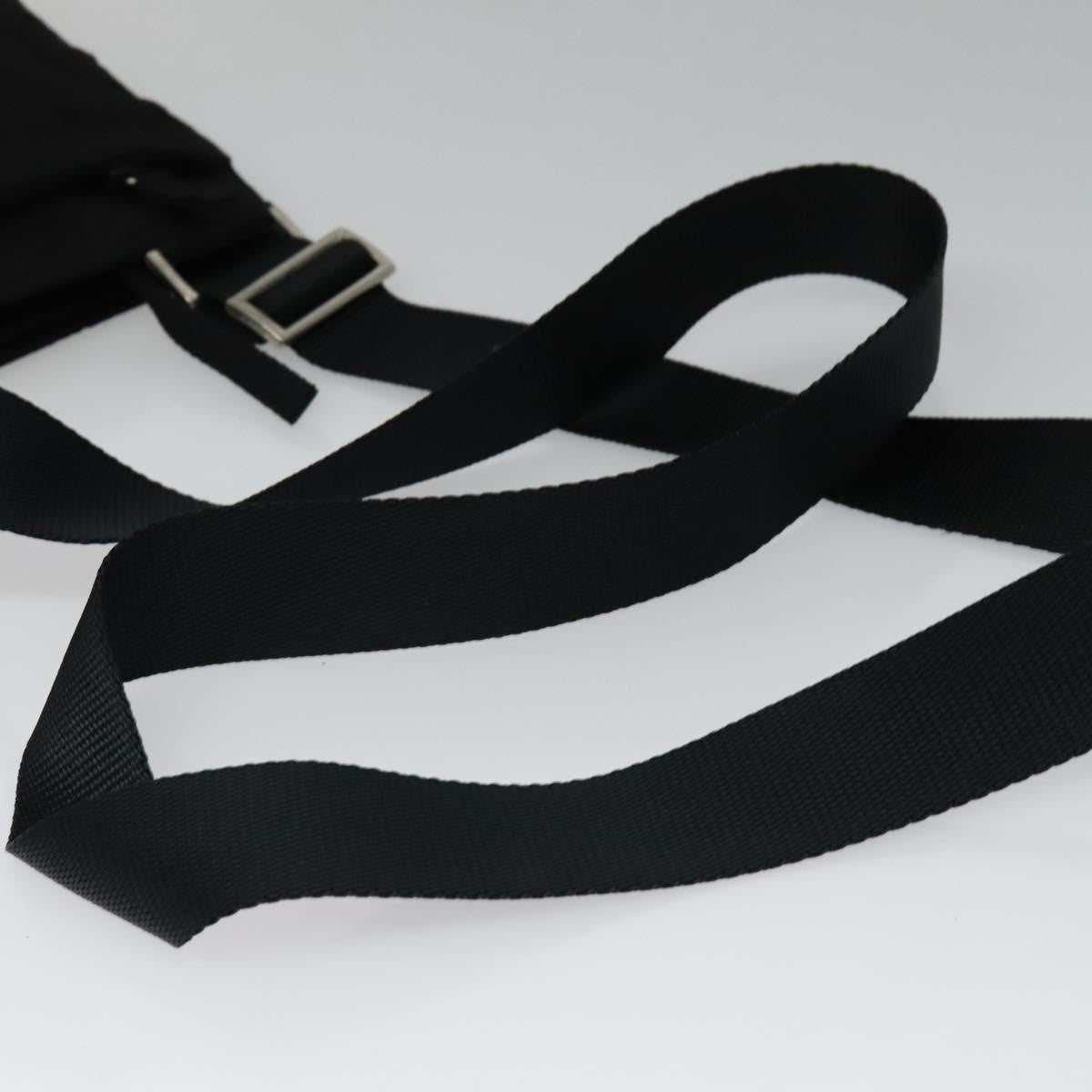 Prada Front Pocket Messenger Bag Tessuto, BLACK, NYLON, Shoulder bag