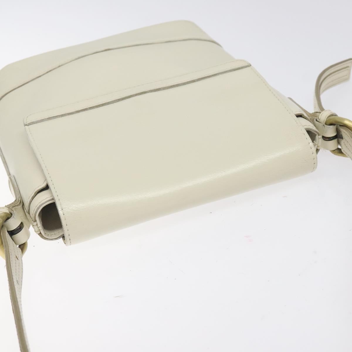 Burberry Flap Shoulder Bag Leather, WHITE, LEATHER, Shoulder bag