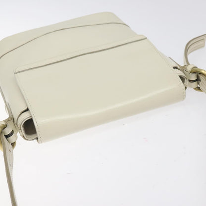 Burberry Flap Shoulder Bag Leather, WHITE, LEATHER, Shoulder bag