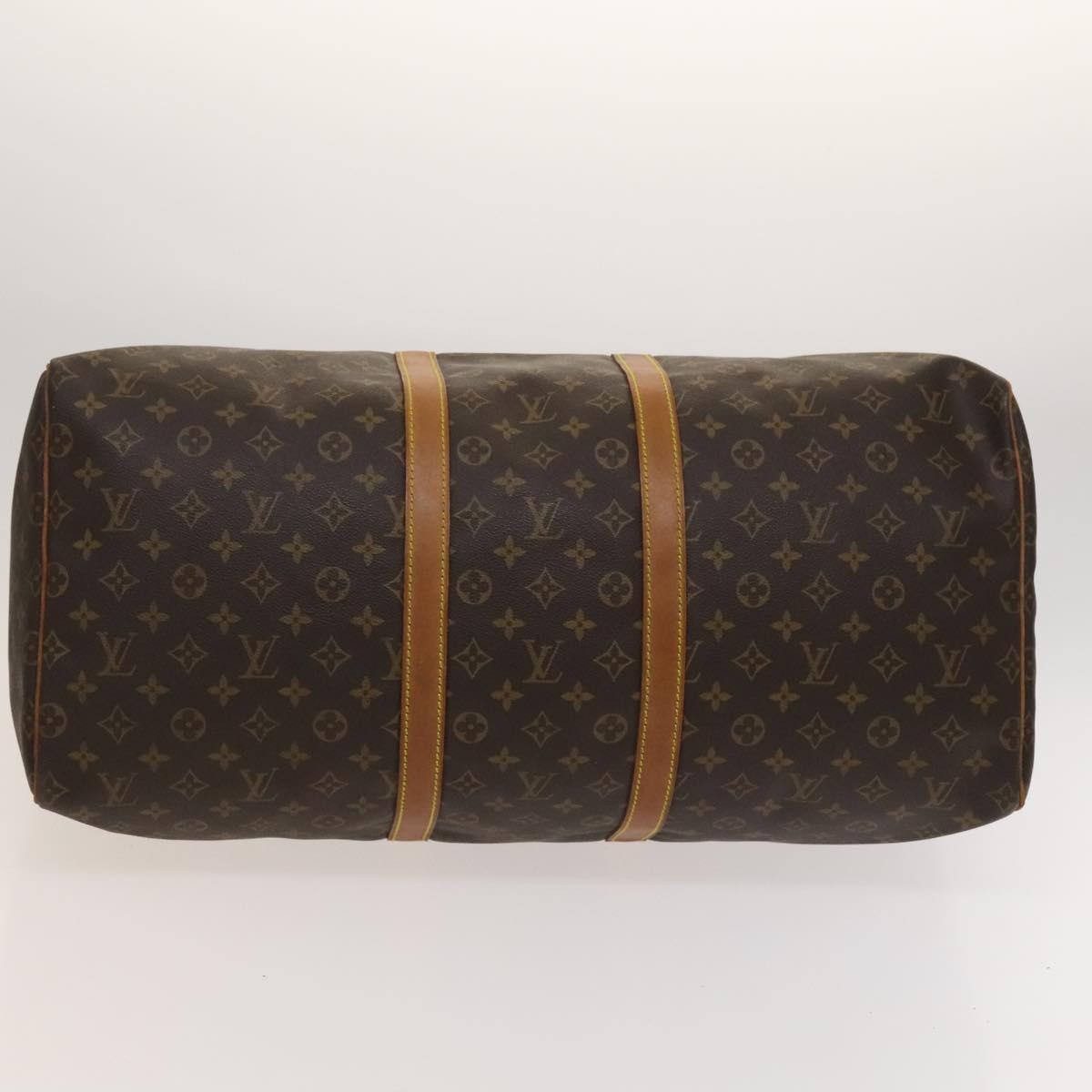 Louis Vuitton Keepall Bag Monogram Canvas, BROWN, CANVAS, Travel bag