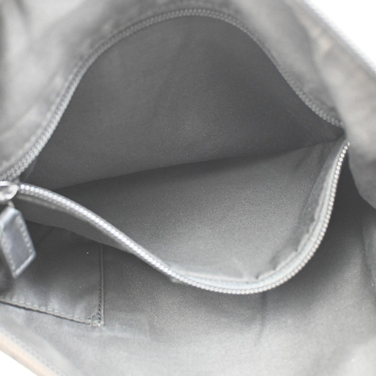 Gucci Zip Messenger GG Canvas with Perforated Leather, BLACK, CANVAS, Shoulder bag