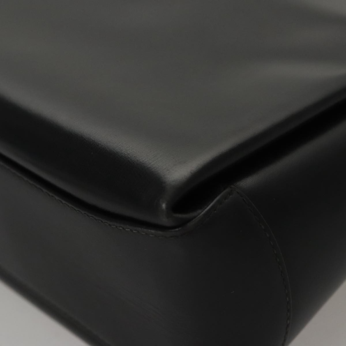 Gucci Vintage Convertible Bamboo Box Crossbody Bag Leather, BLACK, LEATHER, Handbag