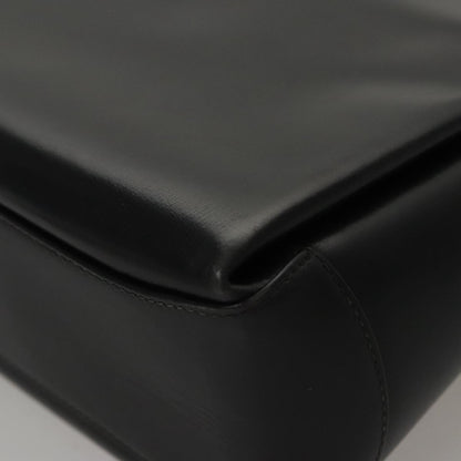 Gucci Vintage Convertible Bamboo Box Crossbody Bag Leather, BLACK, LEATHER, Handbag