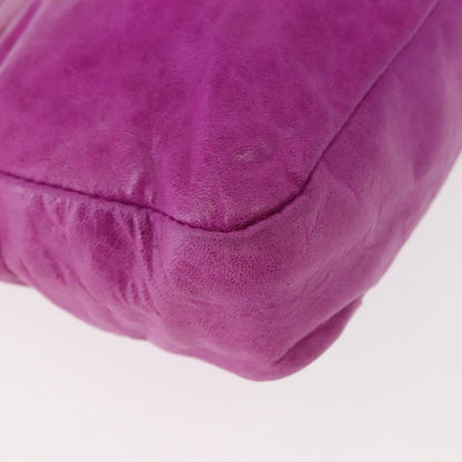 Balenciaga Classic Studs Cosmetic Pouch Leather, PURPLE, LEATHER, Clutche & pouche