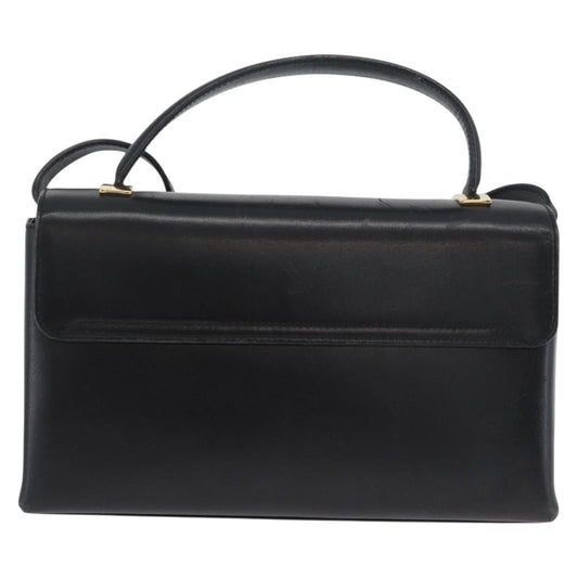 Salvatore Ferragamo Vintage Handbag Leather, BLACK, LEATHER, Handbag