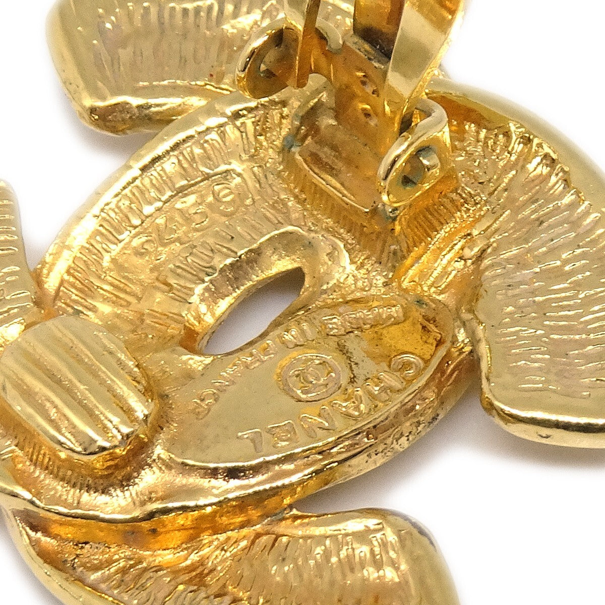 Chanel CC Clip-On Earrings Quilted Metal, GOLD, GOLD_PLATED, Earrings