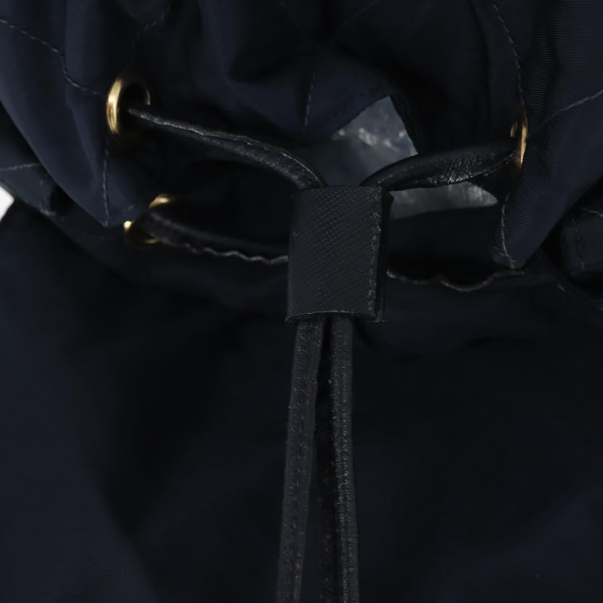 Prada Buckle Backpack Quilted Tessuto, NAVY, NYLON, Backpack