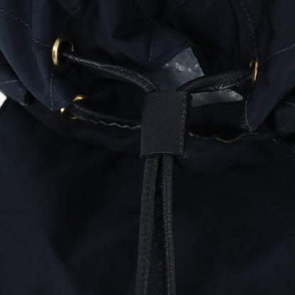 Prada Buckle Backpack Quilted Tessuto, NAVY, NYLON, Backpack