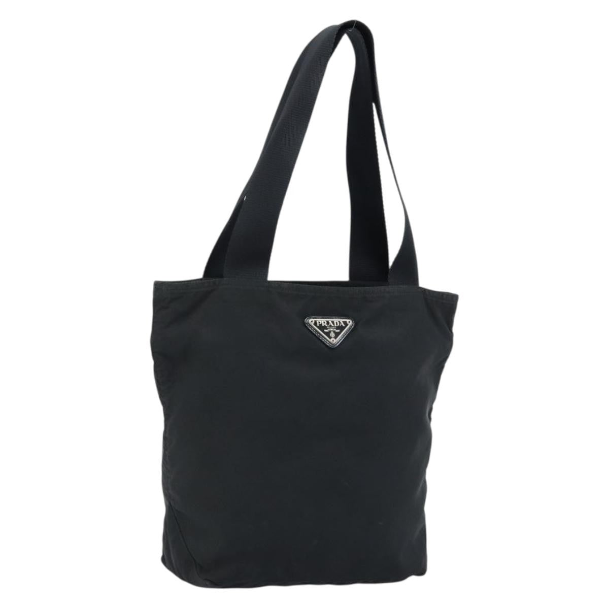 Prada Vintage Zip Tote Tessuto, BLACK, NYLON, Tote bag