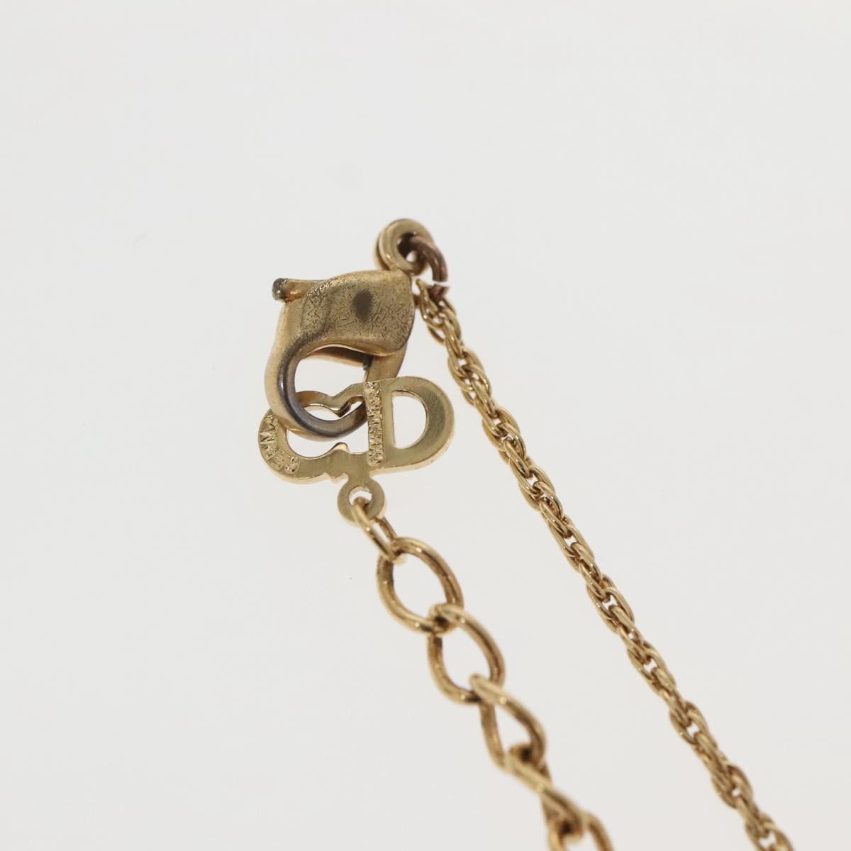 Christian Dior CD Round Pendant Necklace Metal, GOLD, METAL, Necklace