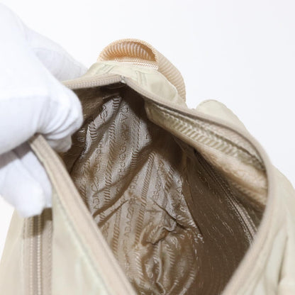 Prada Buckle Messenger Bag Tessuto, BEIGE, NYLON, Shoulder bag