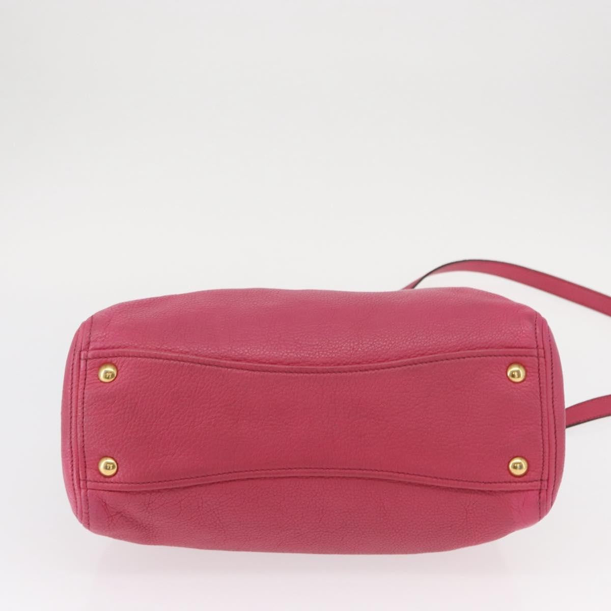 Miu Miu Phenix Convertible Tote Leather, PINK, LEATHER, Tote bag