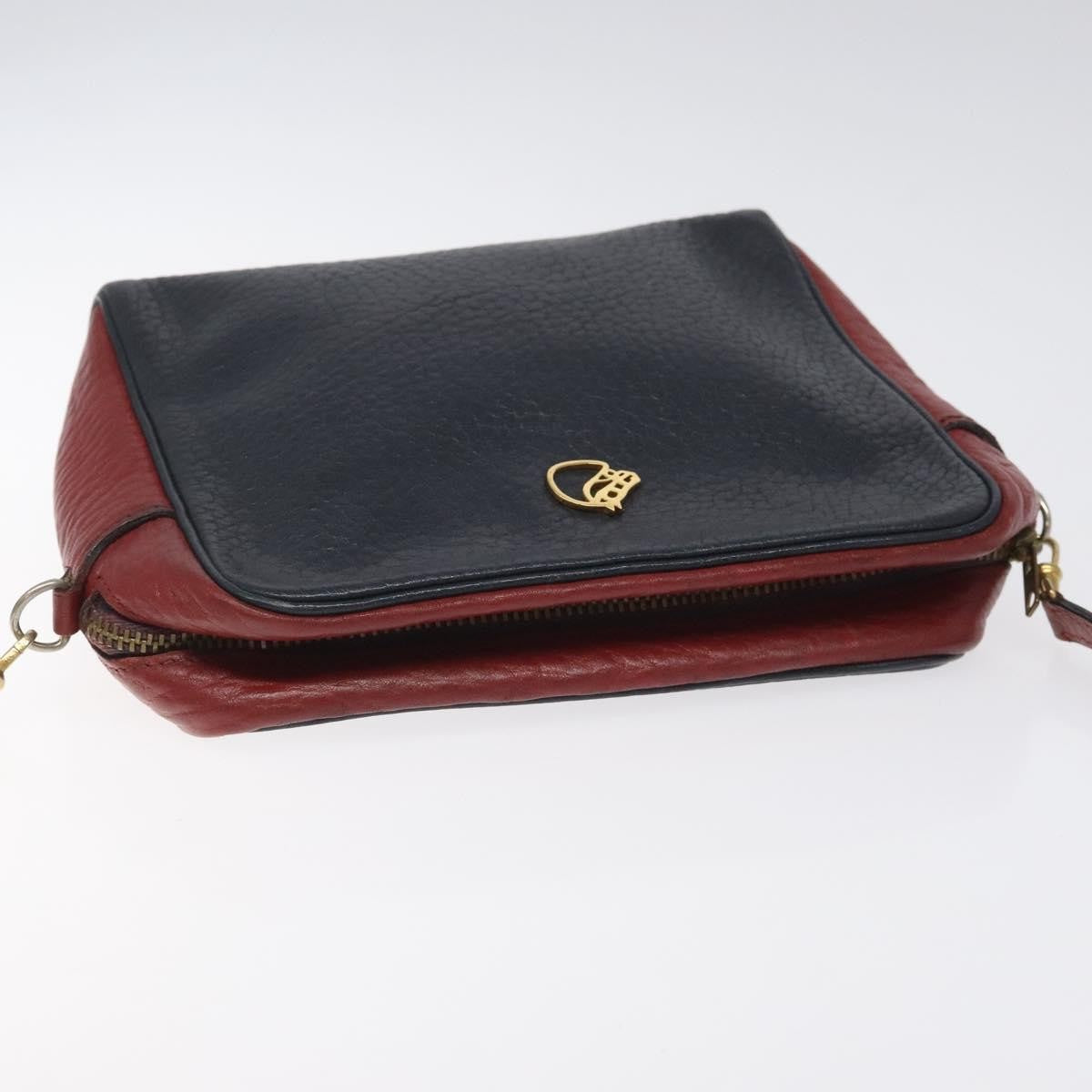 Hermes Jockey shoulder bag Leather, NAVY, LEATHER, Shoulder bag