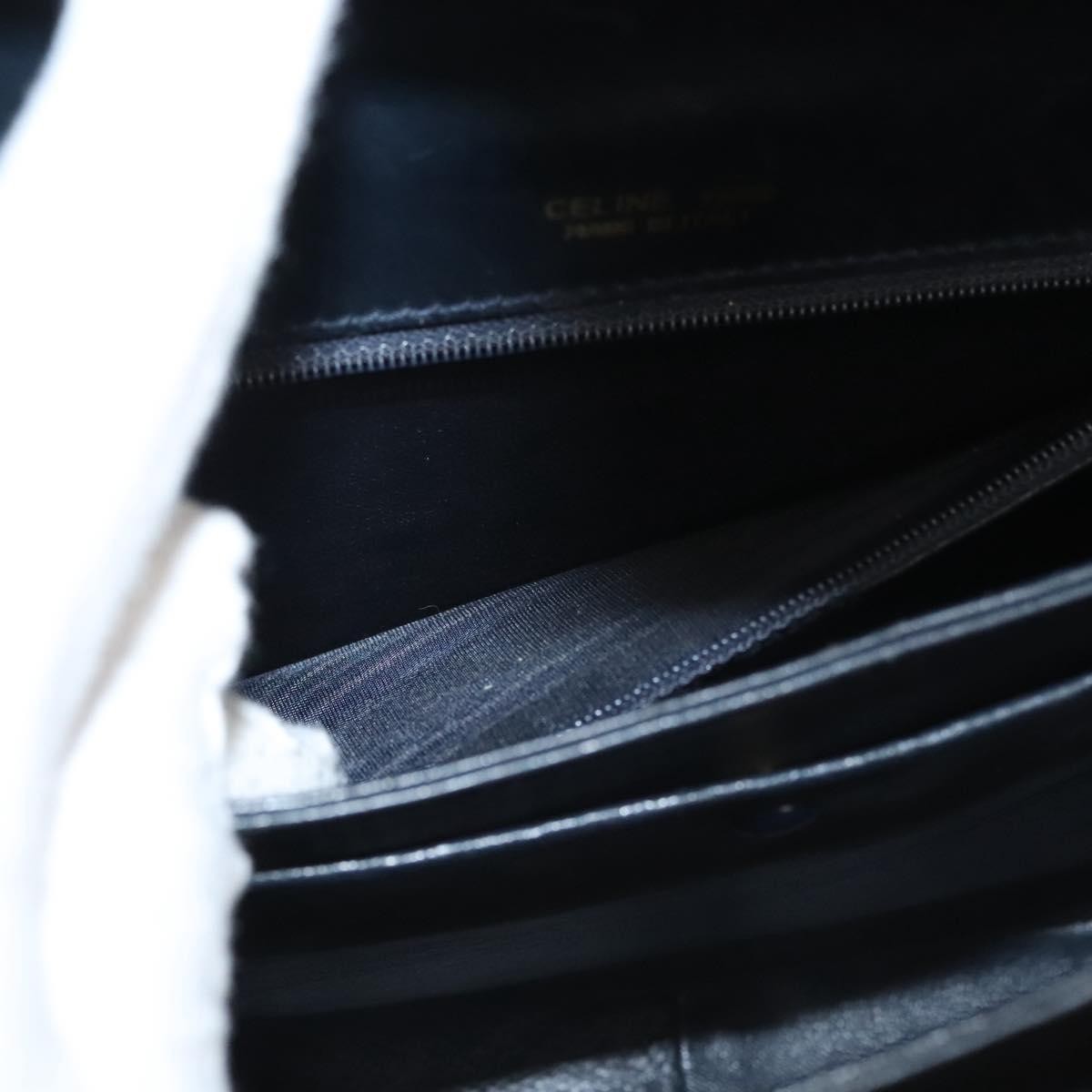 Celine C Sulky Shoulder bag Canvas and Leather, NAVY, CANVAS, Shoulder bag