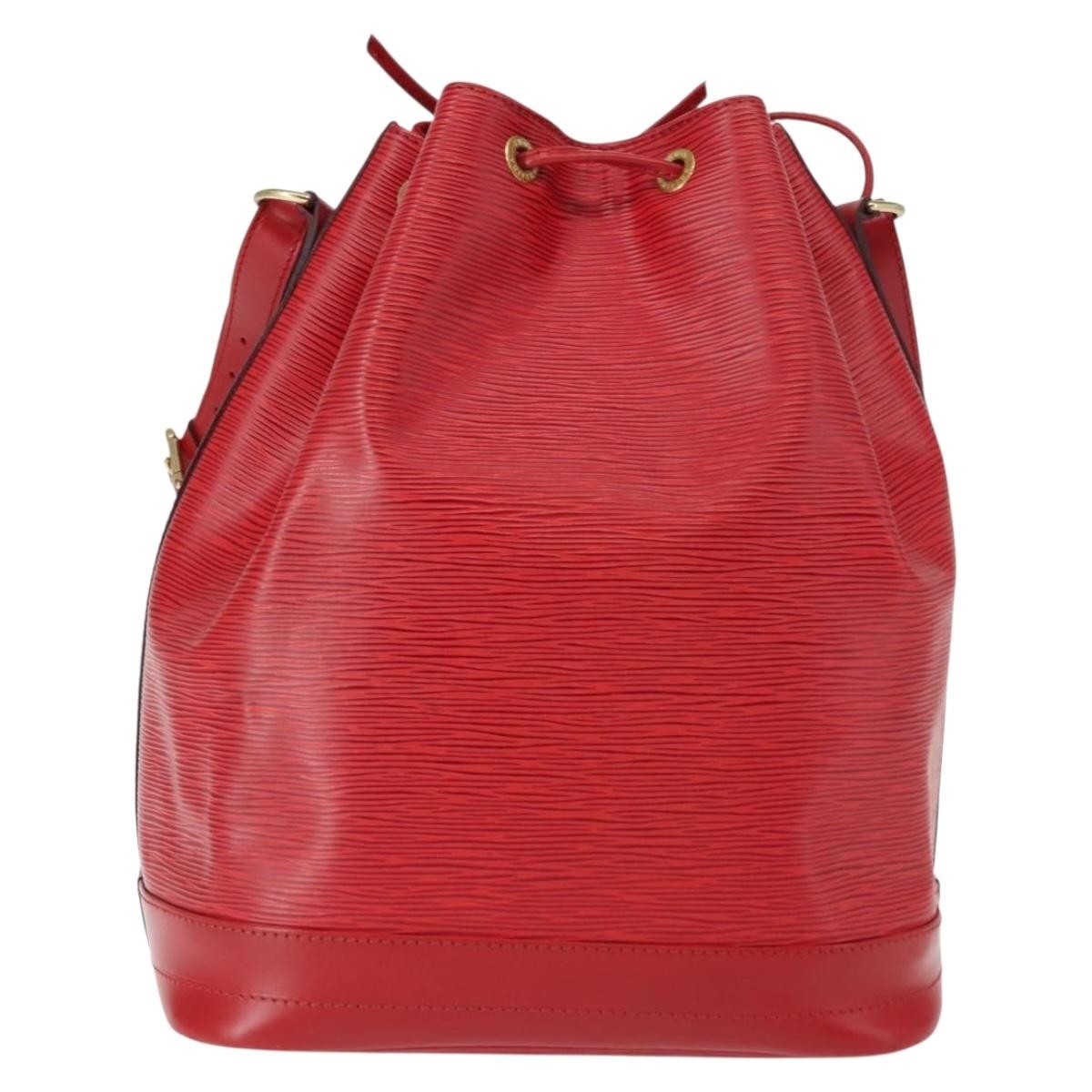 Louis Vuitton Noe Handbag Epi leather, RED, LEATHER, Shoulder bag