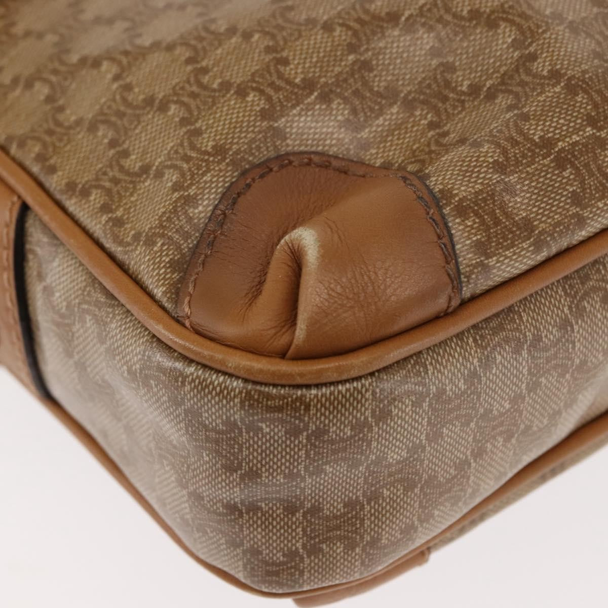 Celine Macadam Shoulder Bag PVC Leather, Beige, PVC + Canvas, Shoulder Bag