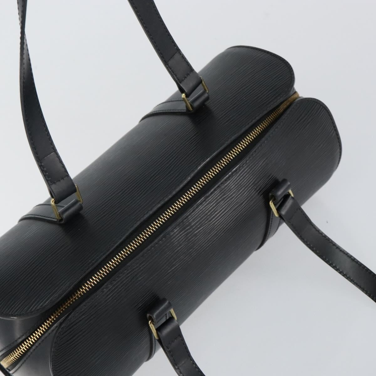 Louis Vuitton Soufflot Handbag Epi Leather, BLACK, LEATHER, Handbag