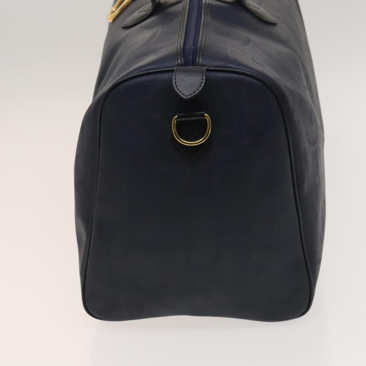 Christian Dior Vintage Trotter Boston Bag Canvas, NAVY, CANVAS, Travel bag