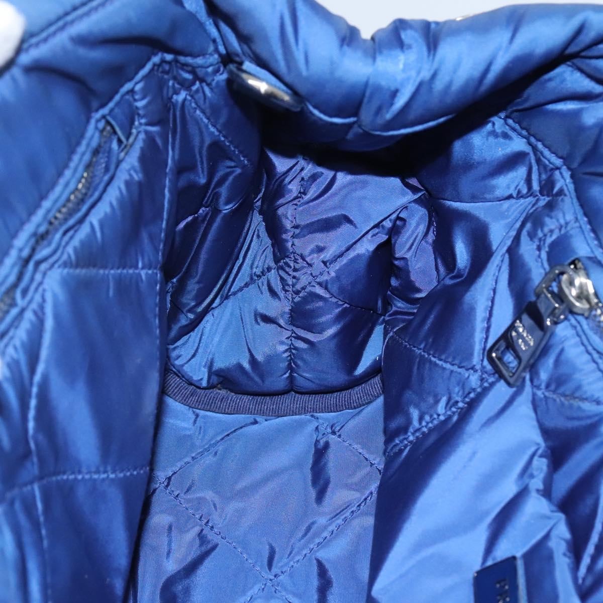 Prada Bomber Tote Tessuto, BLUE, NYLON, Tote bag