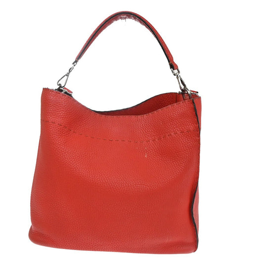 Fendi Selleria Anna Bucket Bag Leather, Red, Leather, Tote Bag