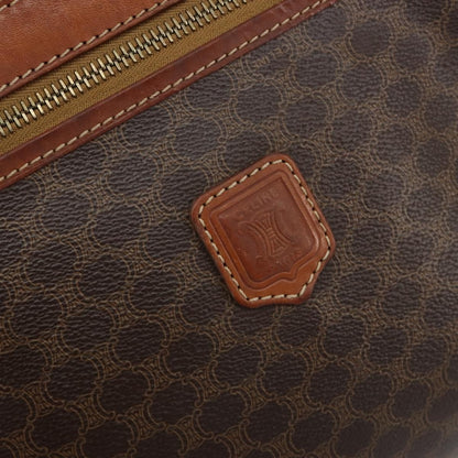 Celine Logo Triomphe Pouch Canvas and leather, Brown, Canvas, Clutch