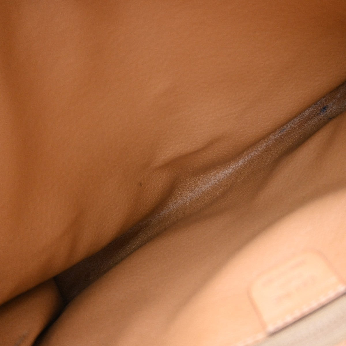 Celine Macadam Shoulder Bag Leather, BROWN, LEATHER, Shoulder bag