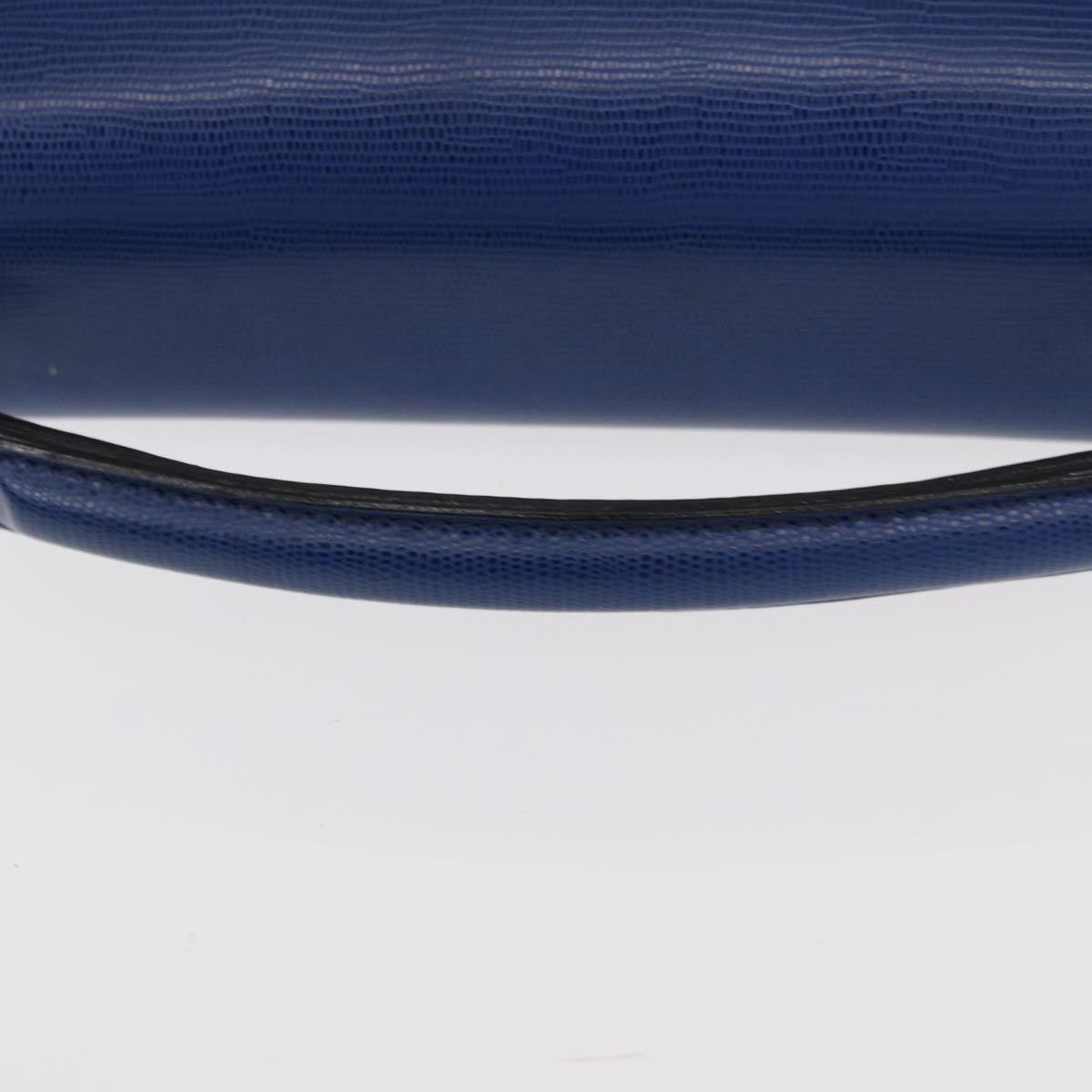 Celine Vintage Circle Logo Crossbody Bag Leather, BLUE, LEATHER, Shoulder bag