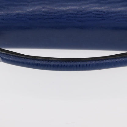 Celine Vintage Circle Logo Crossbody Bag Leather, BLUE, LEATHER, Shoulder bag