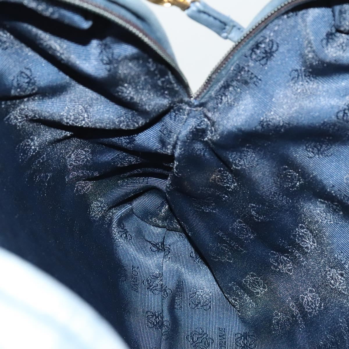 Loewe Anagram Shoulder Bag Leather, NAVY, LEATHER, Shoulder bag