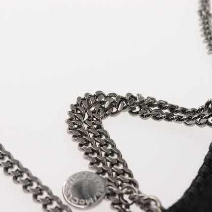 Stella McCartney Falabella Fold Over Bag Shaggy Deer, BLACK, SUEDE, Handbag