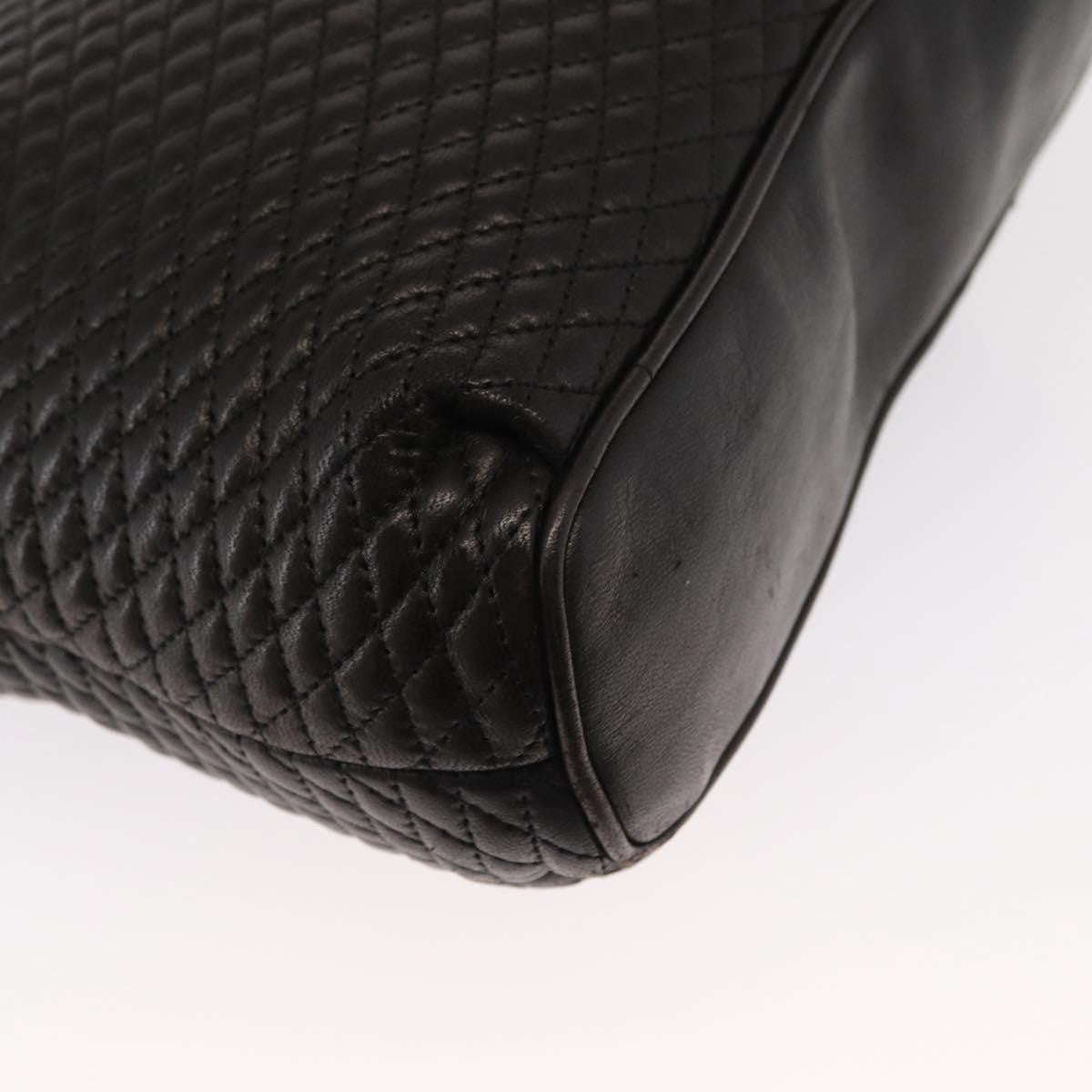 Bally Vintage Chain Shoulder Bag Quilted Leather, Black, Leather, Shoulder Bag