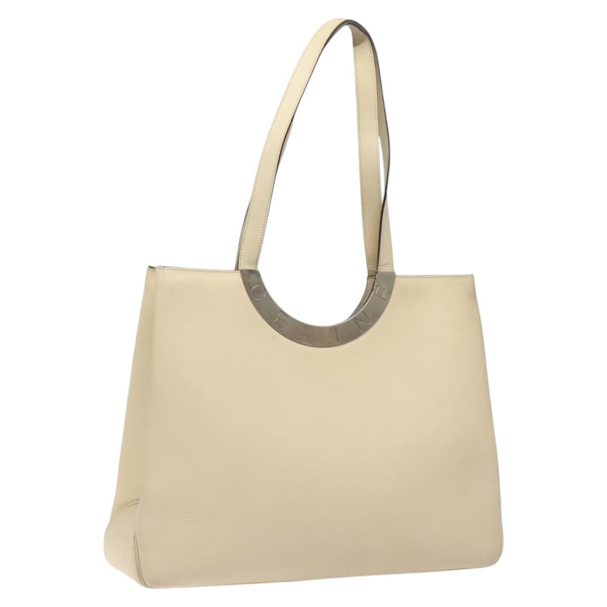 Celine Tote bag Leather, BEIGE, LEATHER, Tote bag