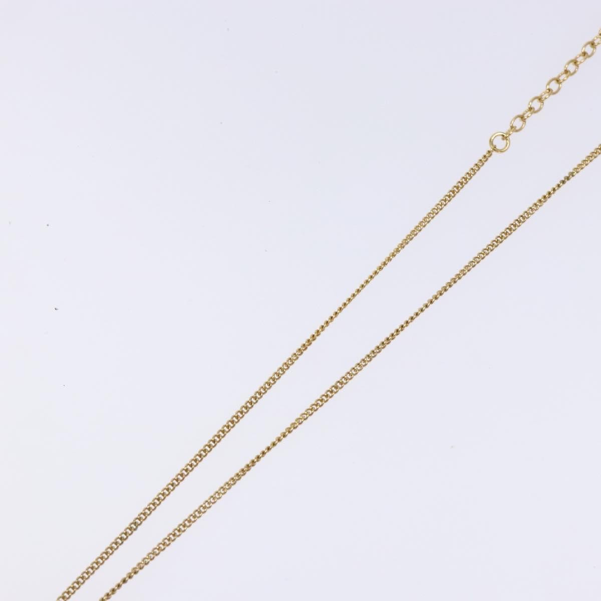 Christian Dior Vintage Logo Round Pendant Necklace Metal, GOLD, METAL, Necklace