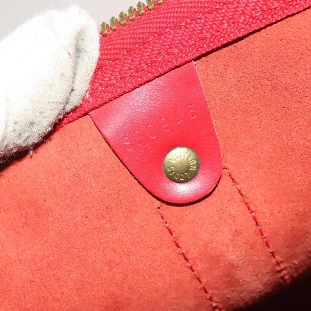Louis Vuitton Keepall Bag Epi Leather, RED, LEATHER, Travel bag