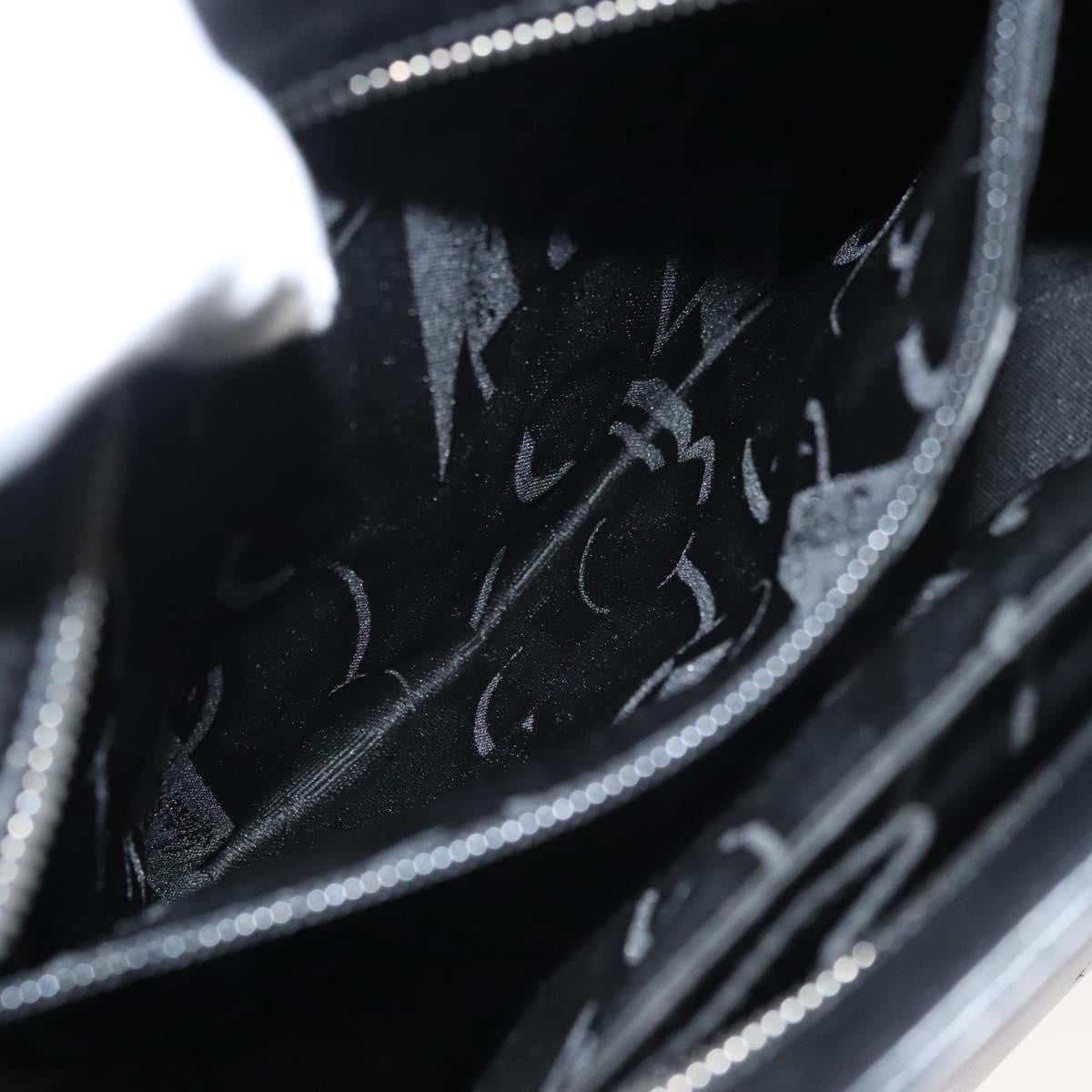 Salvatore Ferragamo Gancini handbag Leather, BLACK, LEATHER, Handbag