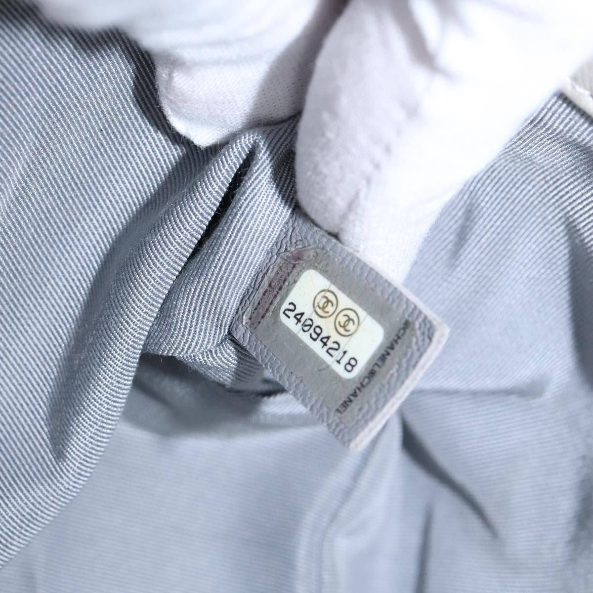 Chanel Vintage Classic Single Flap Bag Stitched Calfskin, GRAY, LEATHER, Shoulder bag