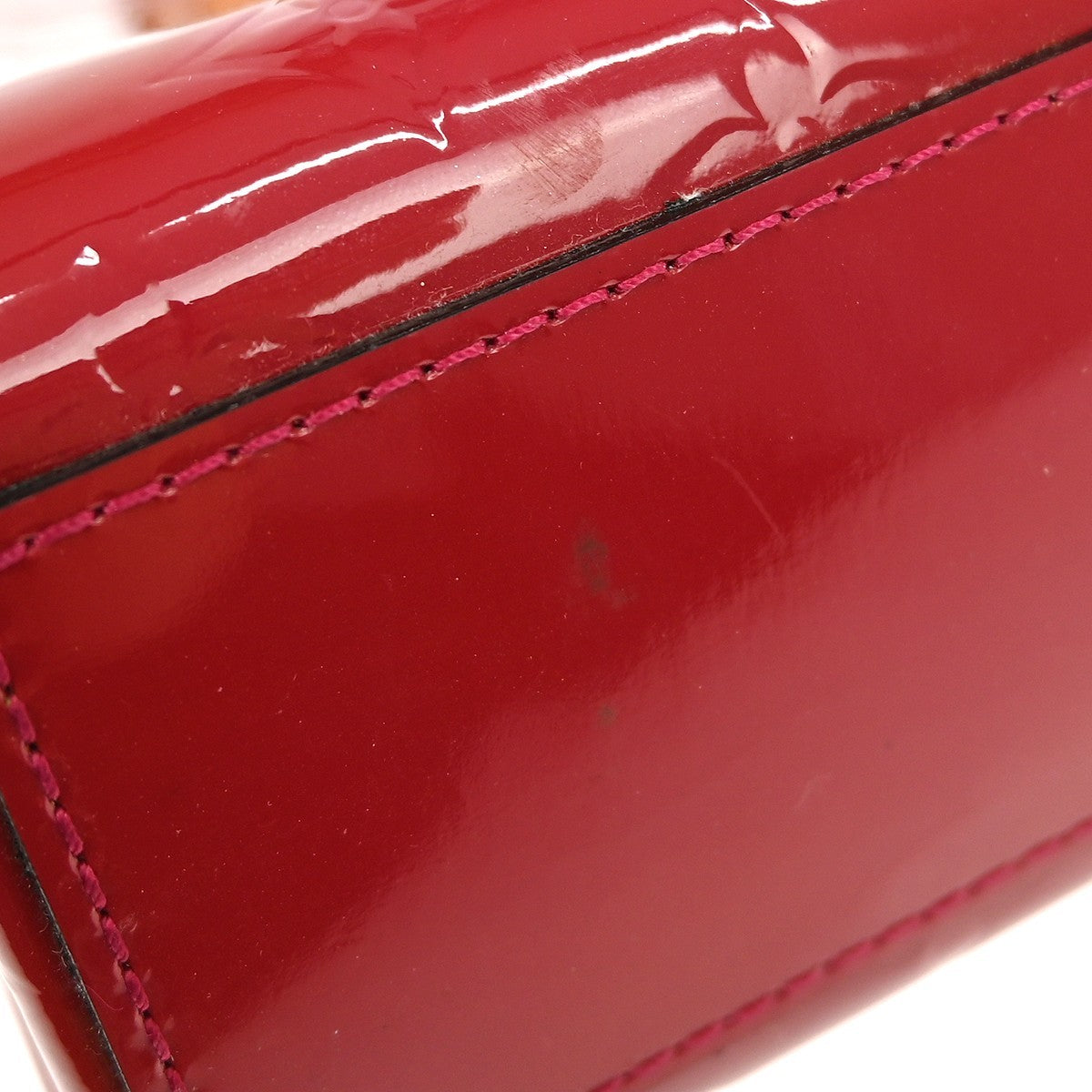 Louis Vuitton Catalina Handbag Monogram Vernis, RED, PATENT_LEATHER, Handbag