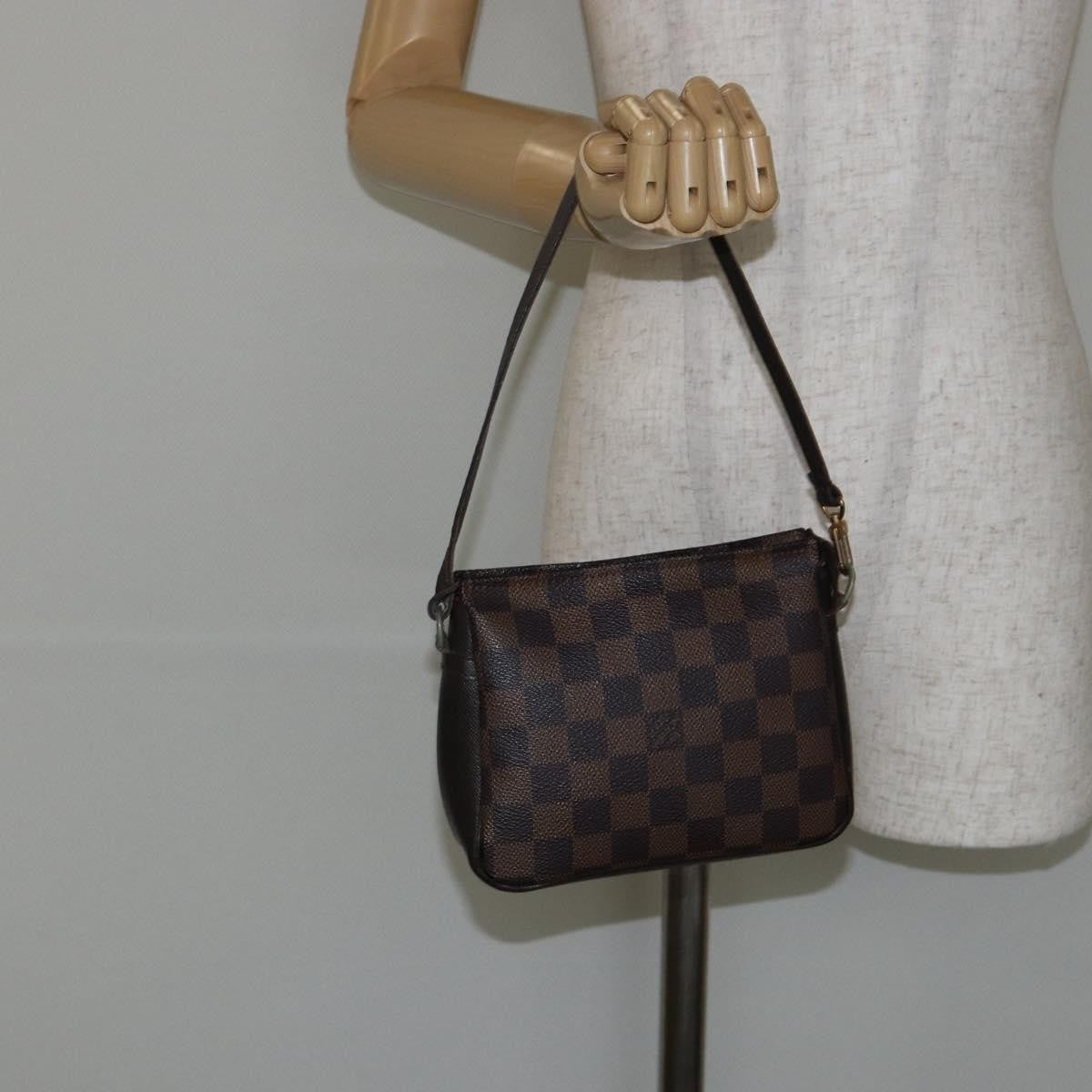 Louis Vuitton Trousse Make Up Bag Damier Canvas, BROWN, CANVAS, Clutche & pouche