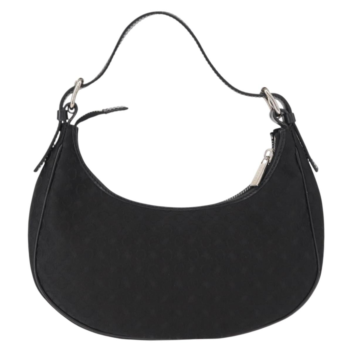 Celine Ava Bag Macadam canvas, BLACK, CANVAS, Handbag